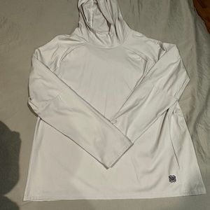 Cream hooded shirt